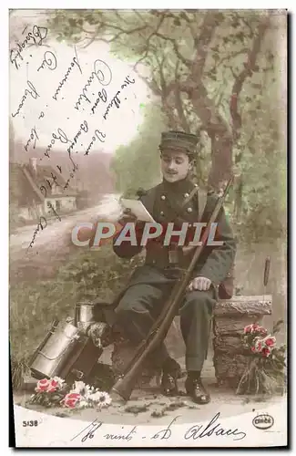 Cartes postales Fantaisie Homme Soldat Militaria