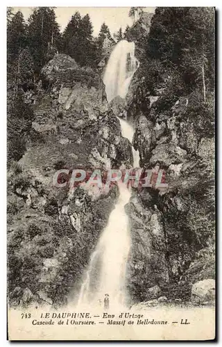 Cartes postales Le Dauphine Environs d&#39Uriage Cascade de l&#39Oursiere Massif de Belledonne