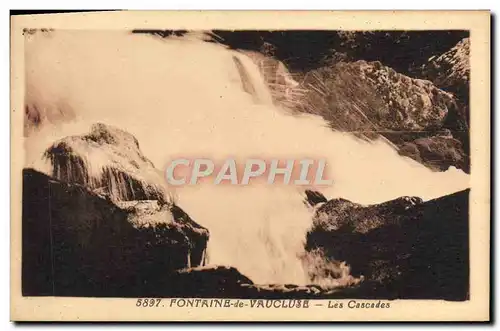 Cartes postales Fontaine De Vaucluse Les cascades