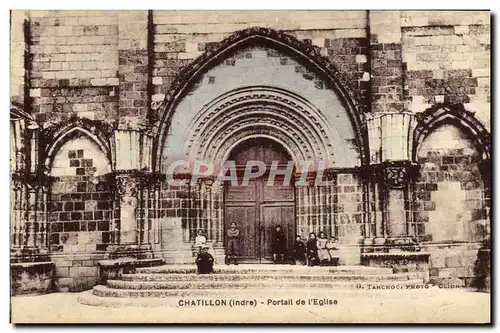 Cartes postales Chatillon Portail De I'Eglise Enfants