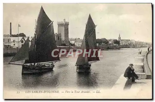 Cartes postales Les Sables Dolonne Vers la Tour d&#39Arundel Bateaux