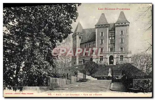 Cartes postales Pau Le Chateau Vue de l&#39ouest