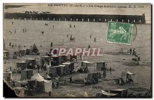 Cartes postales Le Portel La place a maree basse