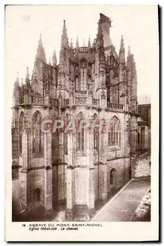 Ansichtskarte AK Abbaye du Mont Saint Michel Eglise abbatiale Le chevet