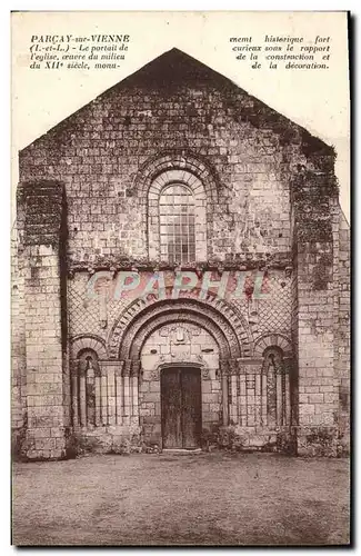 Cartes postales Parcay sur Vienne Le portail de l&#39eglise