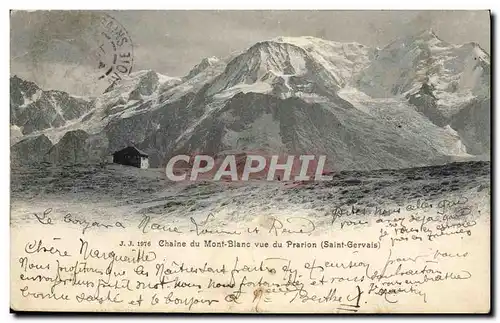 Cartes postales Chaine Du Mont Blanc Vue Du Prarion Saint Gervais