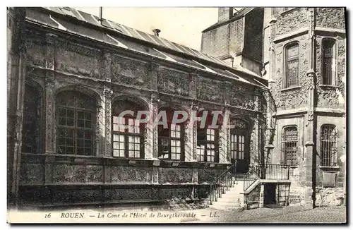 Cartes postales Rouen La Cour De I&#39Hotel De Bourgtherouide