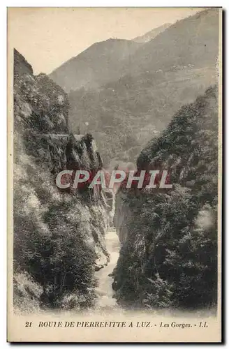 Cartes postales Route De Pierrefitte A Luz Les Gorges