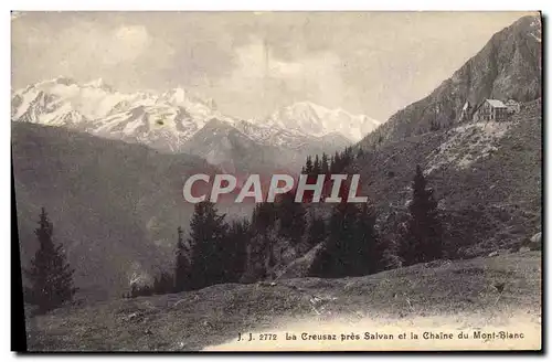 Cartes postales Le Creusaz Salvan Et La Chaine Du Mont Blanc