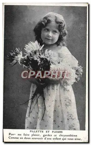 Cartes postales Fillette Et Feurs Enfant