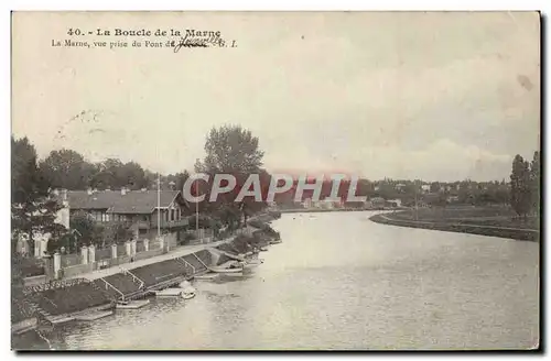 Ansichtskarte AK La Boucle De La Marne vue prise du pont de Joinville