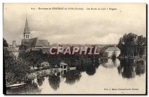 Ansichtskarte AK Environs de Chateau Du Loir Les Bords Du Loir a Nogent