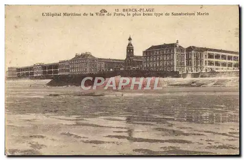 Ansichtskarte AK Berck Plage L&#39Hopital Maritime De La Ville De Paris