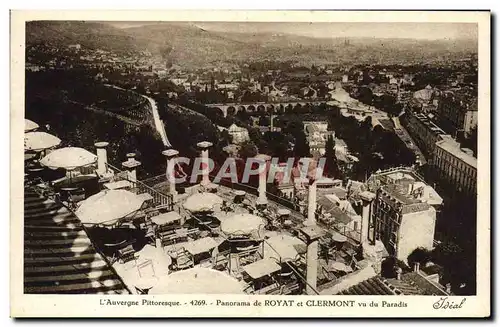 Cartes postales Panorama de Royat Et Clermont Vu Du Paradis