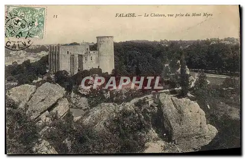 Cartes postales Falaise Le Chateau Vue Prise Du Mont Myra