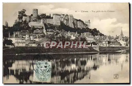 Ansichtskarte AK Chinon Vue Generale Du Chateau