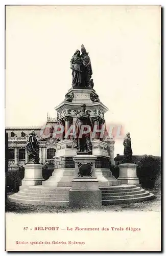 Cartes postales Belfort Le Monument Des Trois Sieges