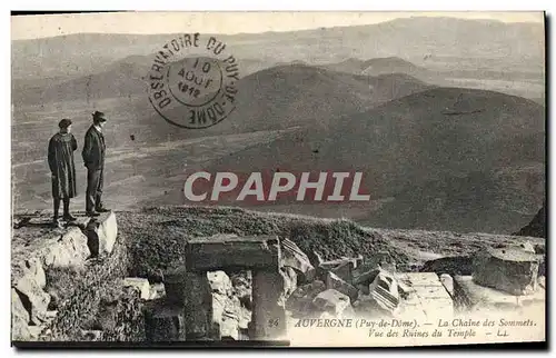 Ansichtskarte AK Auvergne La Chaine Des Sommets Vue des ruines du temple