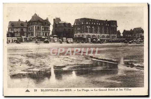 Cartes postales Blonville Sur Mer La Plage Le grand hotel et les villas