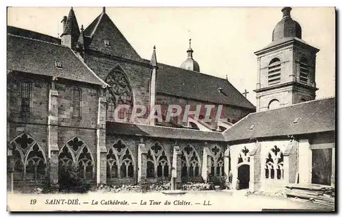 Cartes postales Saint Die La Cathedrale La Tour Du Cloitre