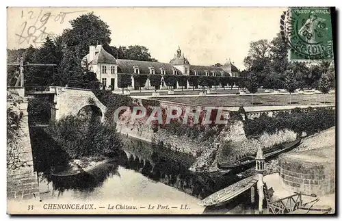 Cartes postales Chenonceaux Le Chateau Le Port