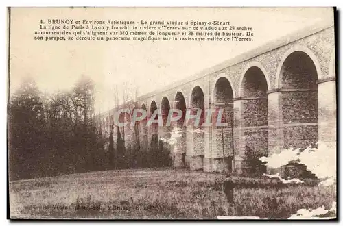Cartes postales Brunoy Et Environs Artistiques Le Grand viaduc d&#39Epinay sous Senart