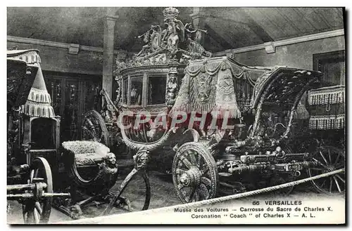 Cartes postales Versailles Musee Des Voitures Carrosse du sacre de Charles X