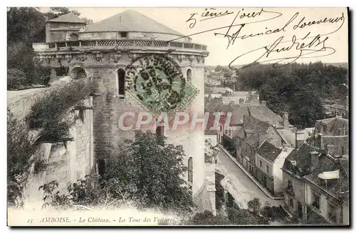Ansichtskarte AK Amboise Le Chateau La Tour Des Voitures