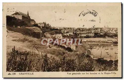 Cartes postales Granvile Vue Generale Sur Les Bassins Et La Haute Ville