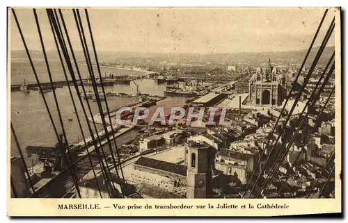 Ansichtskarte AK Marseille Vue Prise Du Transbordeur Sur La Joliette Et La cathedrale