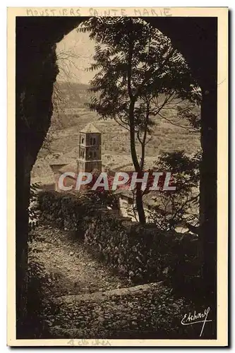 Cartes postales Moustiers Ste Marie Le Clocher Vu Du Chemin De Notre Dame de Beauvoir