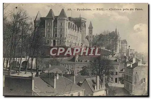 Cartes postales Pau Le Chateau pris du parc