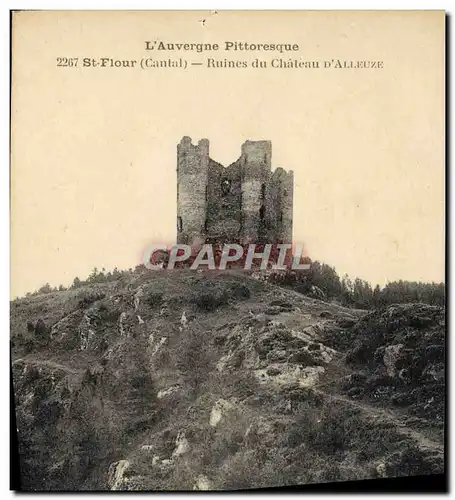 Cartes postales L&#39Auvergne Pittoresque St Flour Ruines Du Chateau D&#39Alleuze