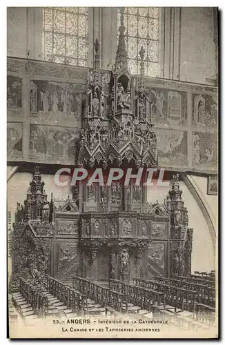 Ansichtskarte AK Angers Interieur De La Cathedrale La Chaire Et Les Tapisseries Anciennes