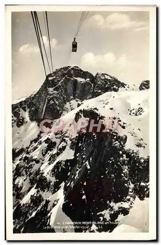 Cartes postales moderne Chamonix Mont Blanc En Hiver Le Brevent et le teleferique