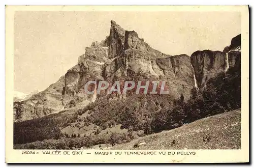 Cartes postales Vallee de Sixt Massif du Tenneverge vu du Pellys