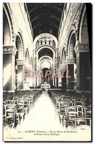Cartes postales Albert Notre Dame de Brebieres Interieur de la basilique