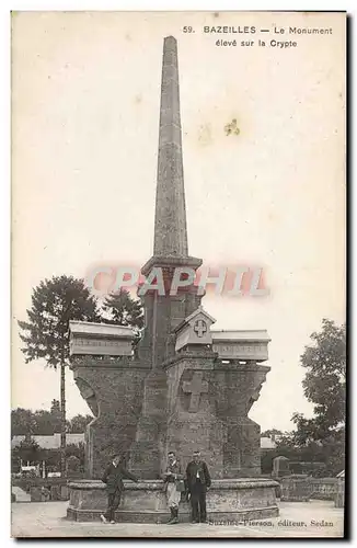 Cartes postales Bazeilles Le Monument eleve sur la Crypte