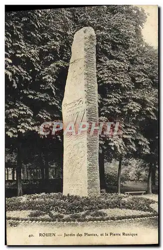 Ansichtskarte AK Rouen Jardin des Plantes Et la Pierre Runique