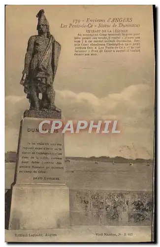 Cartes postales Environs d&#39Angers Les Ponts de Ce Statue de Dumnacus