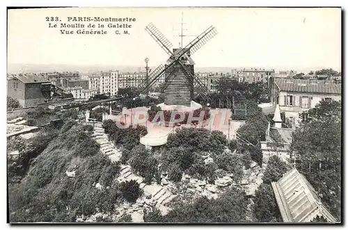 Ansichtskarte AK Paris Montmartre Le Moulin de la Galette Vue Generale