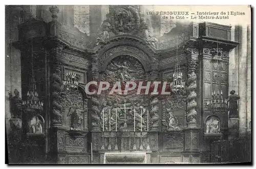 Cartes postales Perigueux Interieur de l&#39Eglise de la Cite Le maitre autel