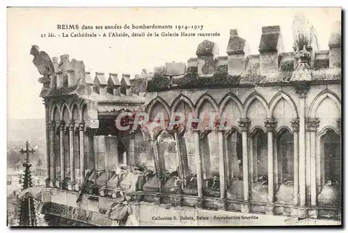 Ansichtskarte AK Reims dans ses annees de Bombardements La cathedrale