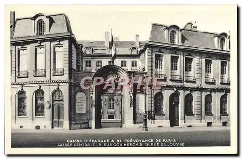 Ansichtskarte AK Caisse D&#39Epargne de Prevoyance de Paris Rue Coq Heron Rue du Louvre