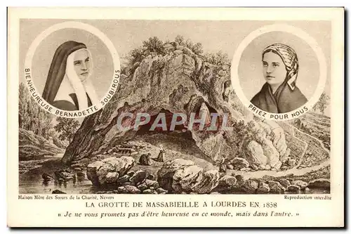 Ansichtskarte AK La Grotte De Massabielle a Lourdes en 1858 Bernadette Soubirous