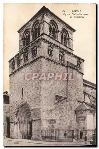 Cartes postales Epinal Eglise Saint Maurice Le Clocher