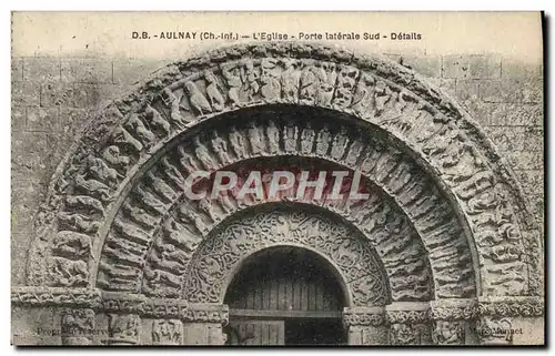 Cartes postales Aulnay L'Eglise Porte laterale Sud Details