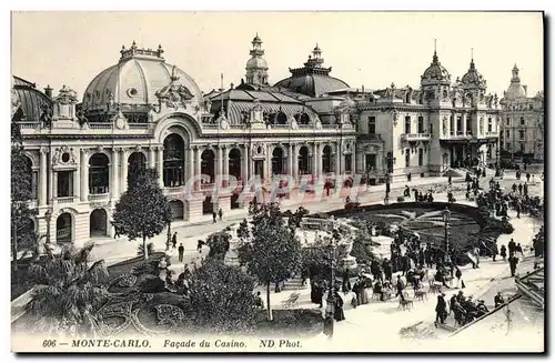 Cartes postales Monte Carlo Facade du Casino