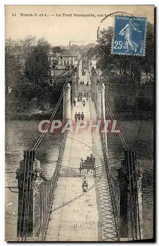 Ansichtskarte AK Tours Le Pont Bonaparte Sur la Loire