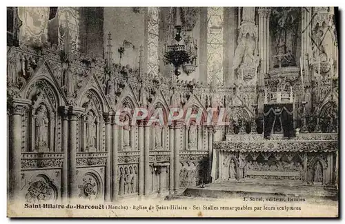 Cartes postales Saint Hilaire du Harcouet Eglise de Saint Hilaire Stalles